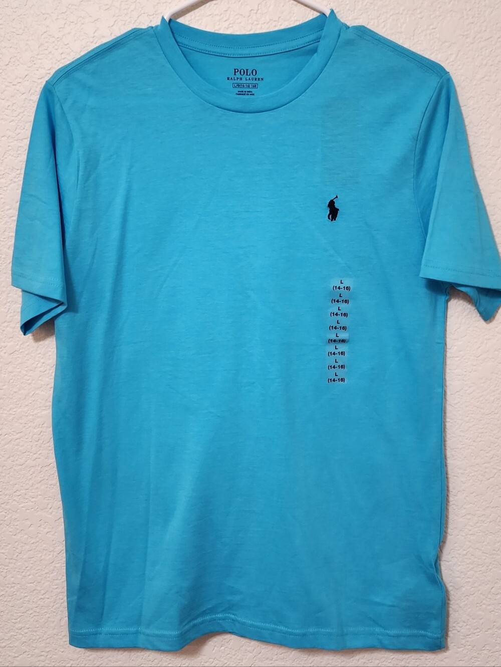 NWT Polo Ralph Lauren Boys Big Pony T-Shirt Bright Blue Size L (14-16)